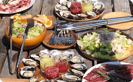 Assorted sushi and sashimi platter